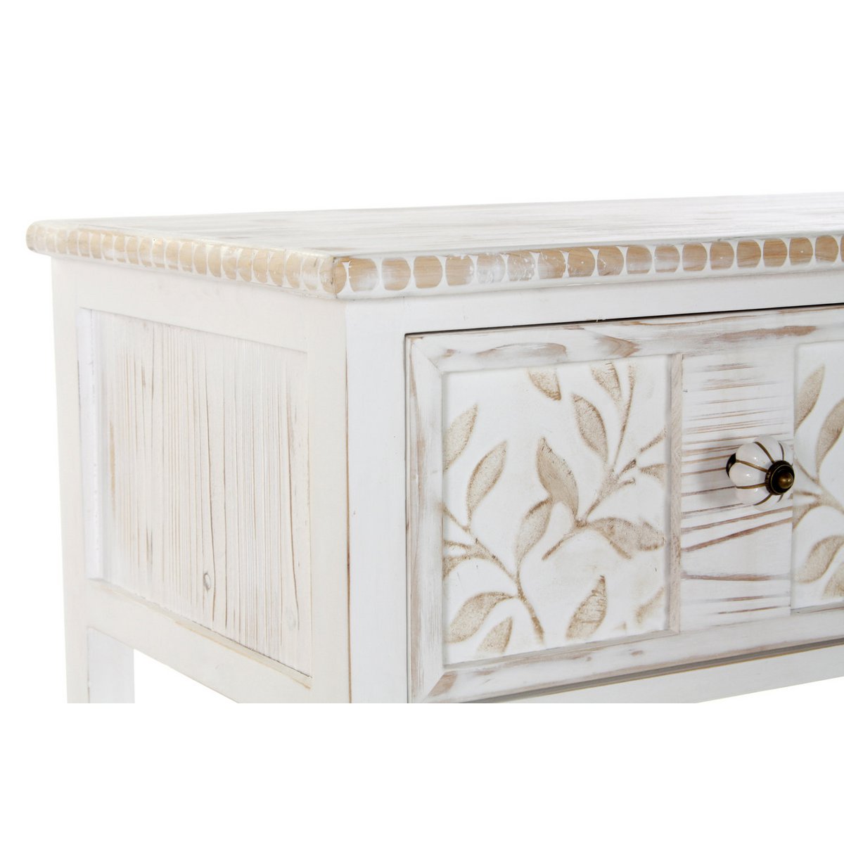 CONSOLA MADERA 81X36X85 DECAPE BLANCO MB181005