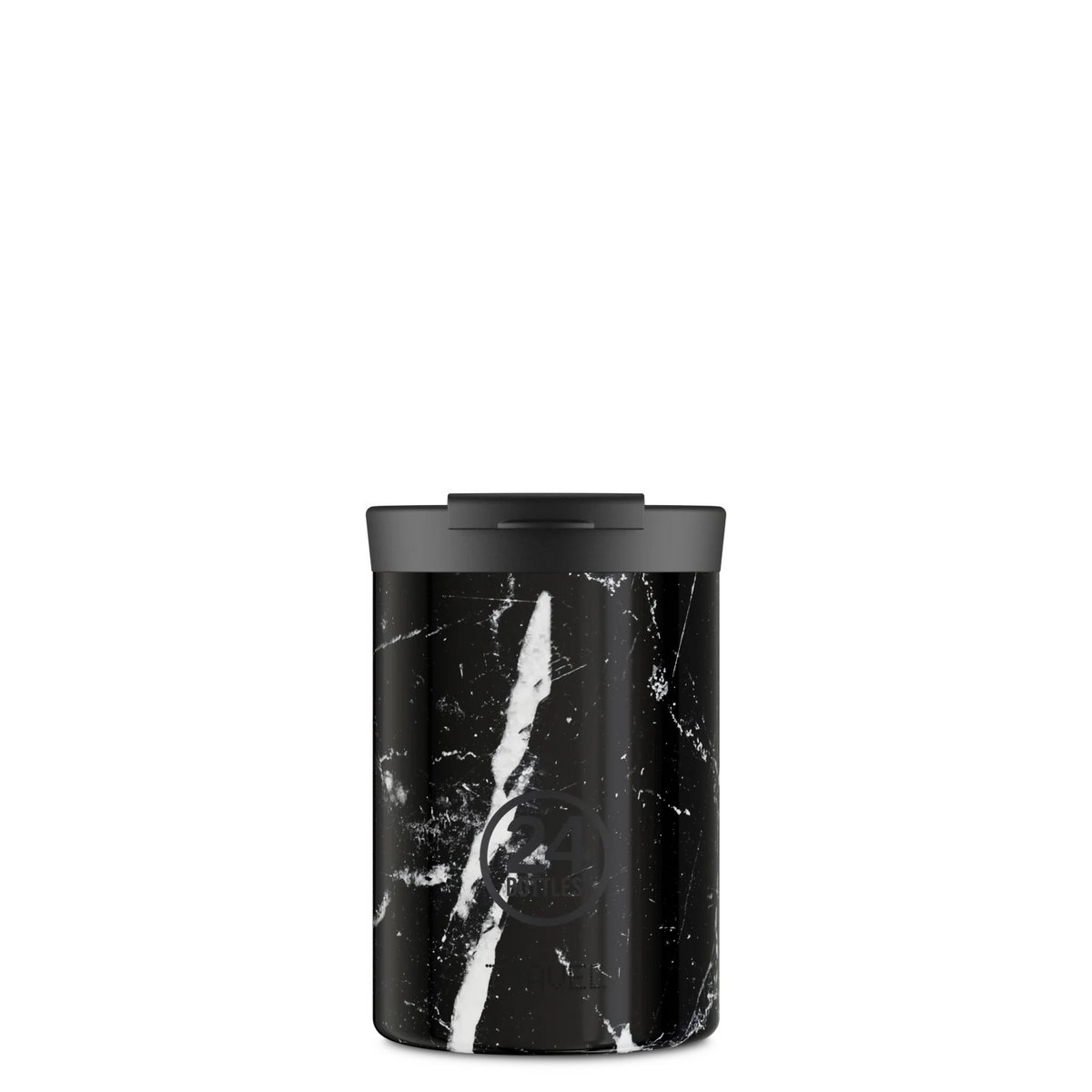 24 Flaschen Reisen Becher schwarzer Marmor 350 ml