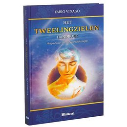 A spiritual self-help book titled "The Twin Flame Handbook" by Fabio Vinago, focused on the concept of twin flames and their journey.