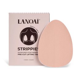 Nude beige breast lifting tape, pre-cut oval shape, adhesive pasties with lifting support technology.