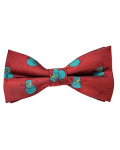 Vlinderdas - Rood met sneeuwpop