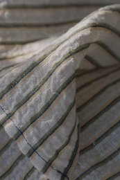100% hør dug (250x145 cm) Grønne striber