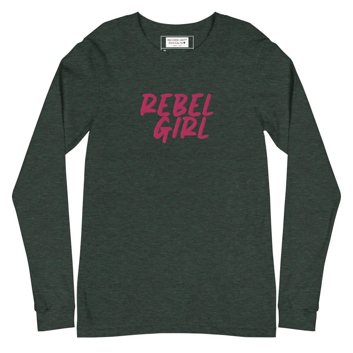 Rebel Girl Unisex T-shirt met lange mouwen en BORDUURSEL