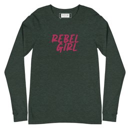 Koszulka Rebel Girl unisex z długim rękawem i haftem