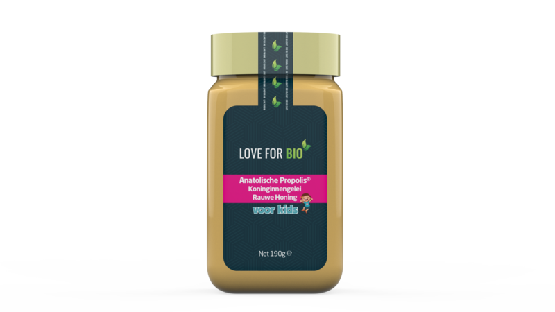 Kærlighed til økologisk | Blanding af Propolis, Royal Jelly og Raw Honey (KIDS)