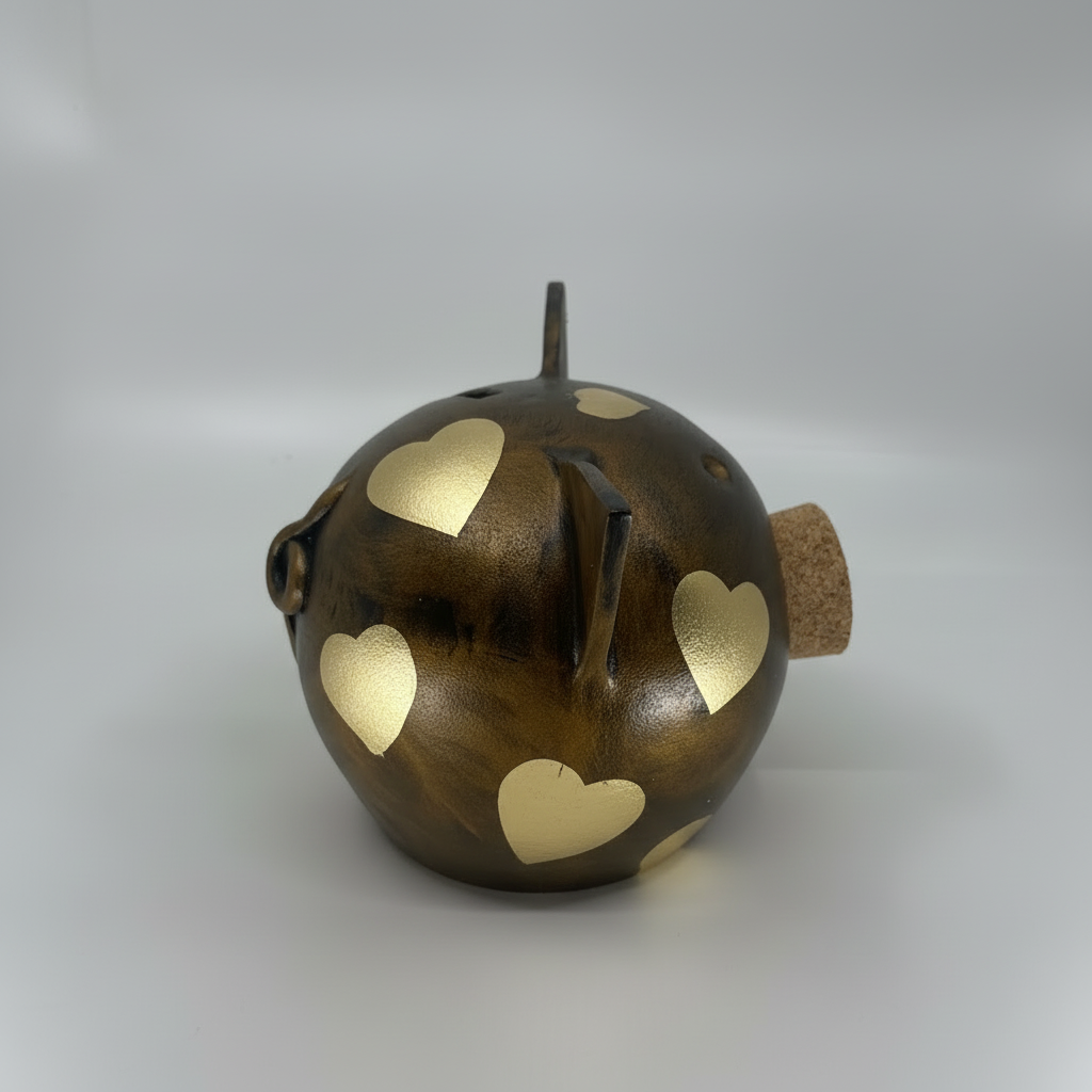 Goldene Flügel | Handgefertigtes Sparschwein