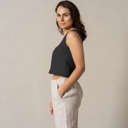 Pulsante Front Crop Top Monica
