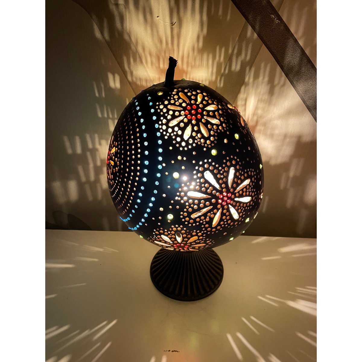 Gourd Lamp - Flowers -1