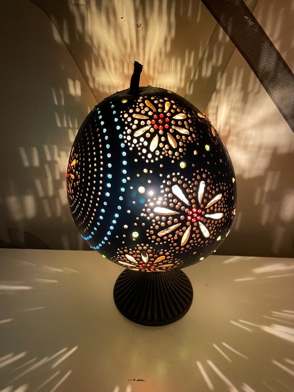 Gourd Lamp - Flowers -1