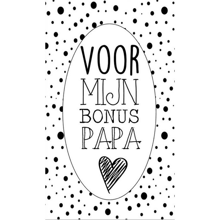 Kleine Dankeskarten 5 x 8,5 Für meinen Bonus-Papa