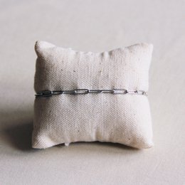 SA809 - Steel D-chain bracelet - silver