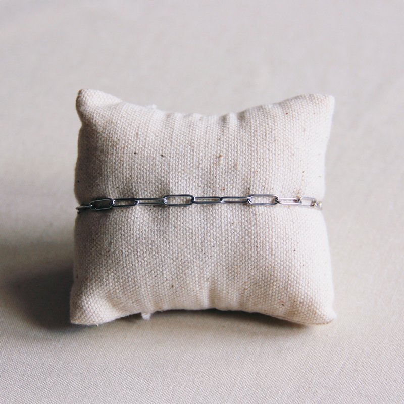 SA809 - Steel D-chain bracelet - silver