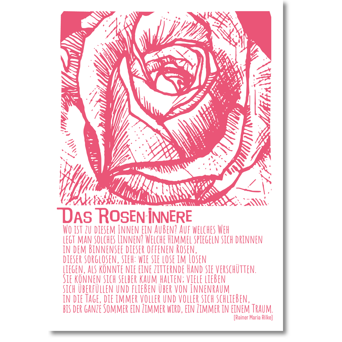 Carte postale « Coeur de Rose »
