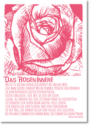 Carte postale « Coeur de Rose »