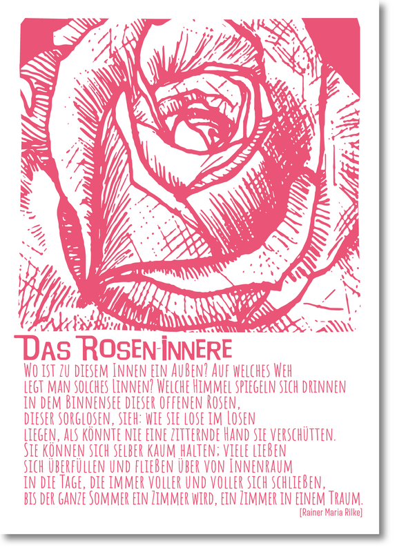 Carte postale « Coeur de Rose »
