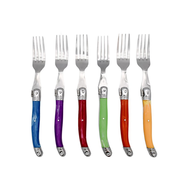 Ménagère Laguiole Héritage- Manche Coloré – 24 pièces