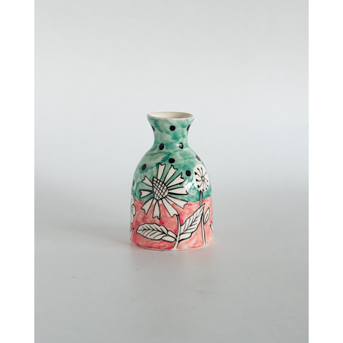 Hand-Painted Ceramic Mini Vases - Set of 3