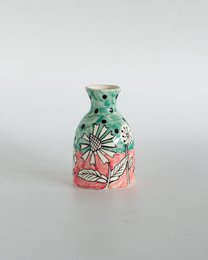 Hand-Painted Ceramic Mini Vases - Set of 3