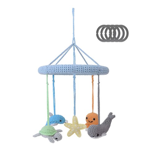 Multifunctionele 4in1 babymobiel ZEEDIEREN (gehaakt)