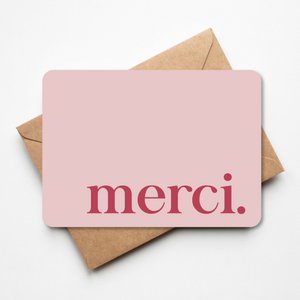 Wenskaart  Merci