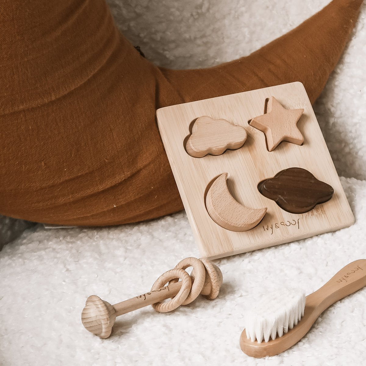 Baby-Puzzle aus Holz | Nachhaltiges Baby-Puzzle | Spielzeug aus Holz