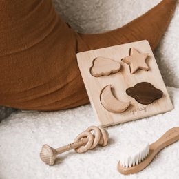 Wooden Baby Puzzle | Sustainable Baby Puzzle | Wood toys