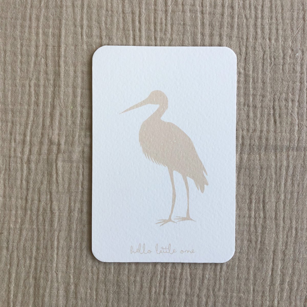 Grußkarte Geburt Storch