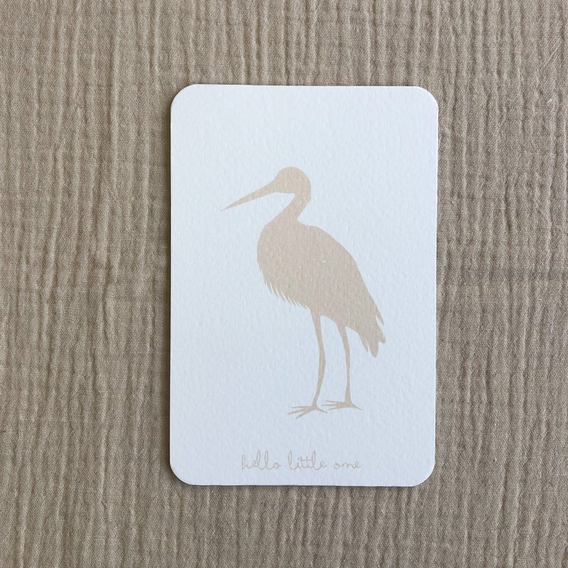 Lykønskningskort Fødselsstork