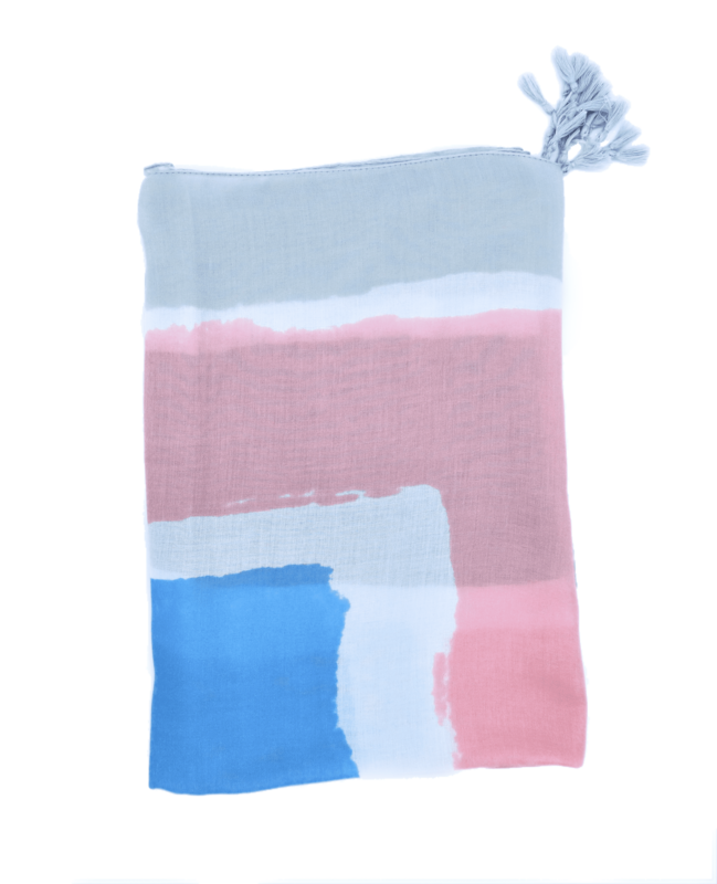 Viscose Pareo i pastelfarver
