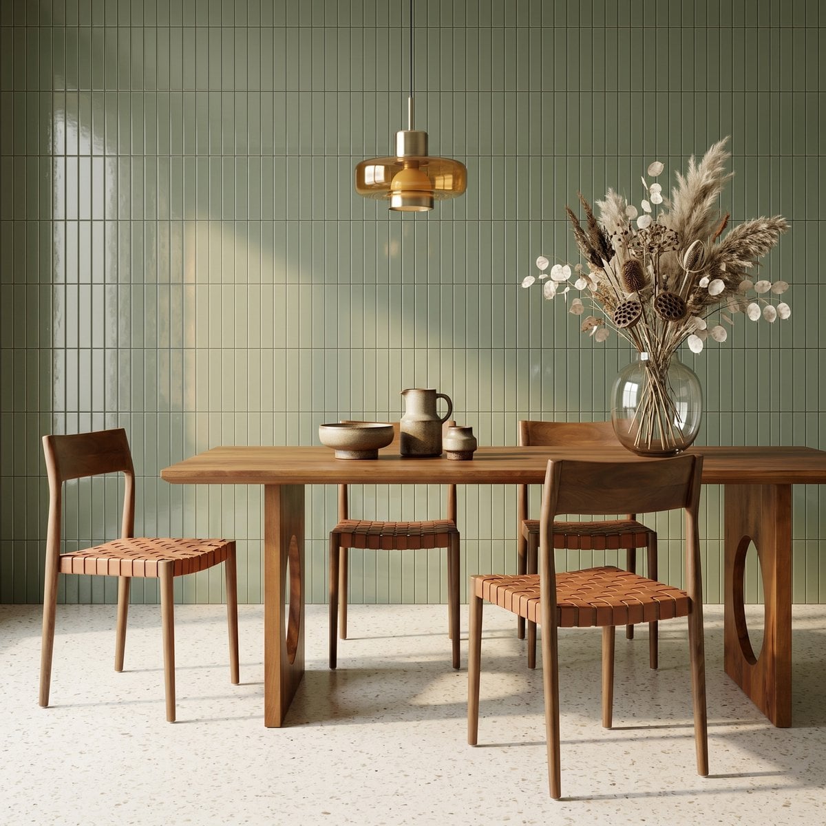 Bullnose Chamfered mangohouten eettafel Loop