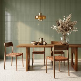 Bullnose Affaset mangotræ spisebord Loop