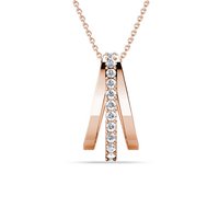 Pendentifs Aurielle - Or RosÃ© et Cristal