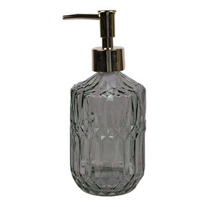 Seifenspender 400 ml Seifenpumpe aus schwarzem Glas
