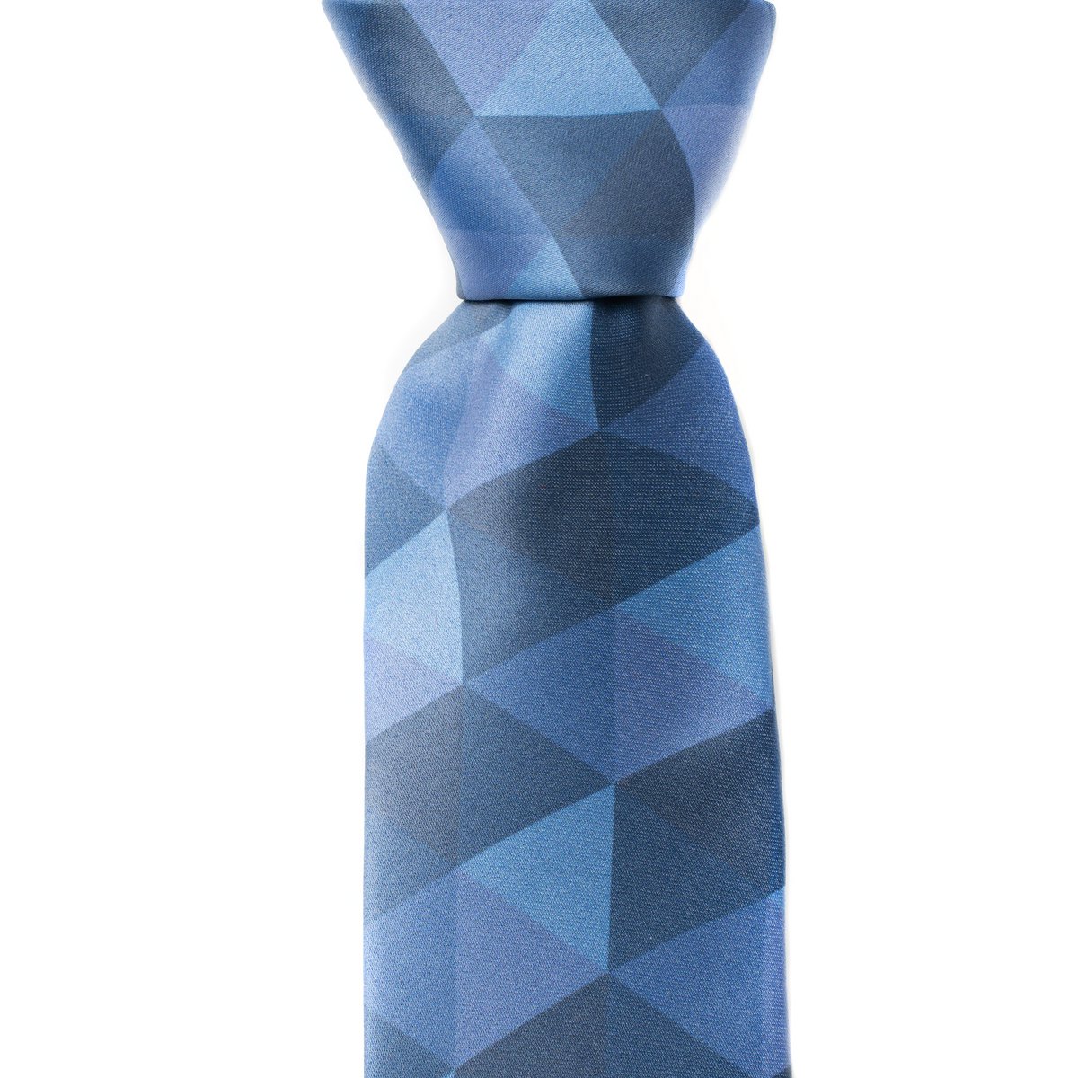 Corbata gris y azul rombo | Poliéster Reciclado GRS