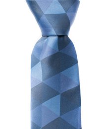 Rauten-graue und blaue Krawatte | Recyceltes Polyester GRS