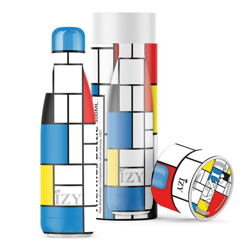 IZY - Artist Insulated Bottle - Piet Mondriaan - Sammensætning - 500ml