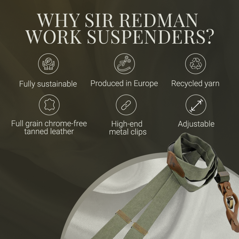 Sir Redman Braces Y-Model - Army Green
