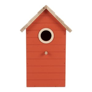 Decoration birdhouse 15x10x22 cm red wood