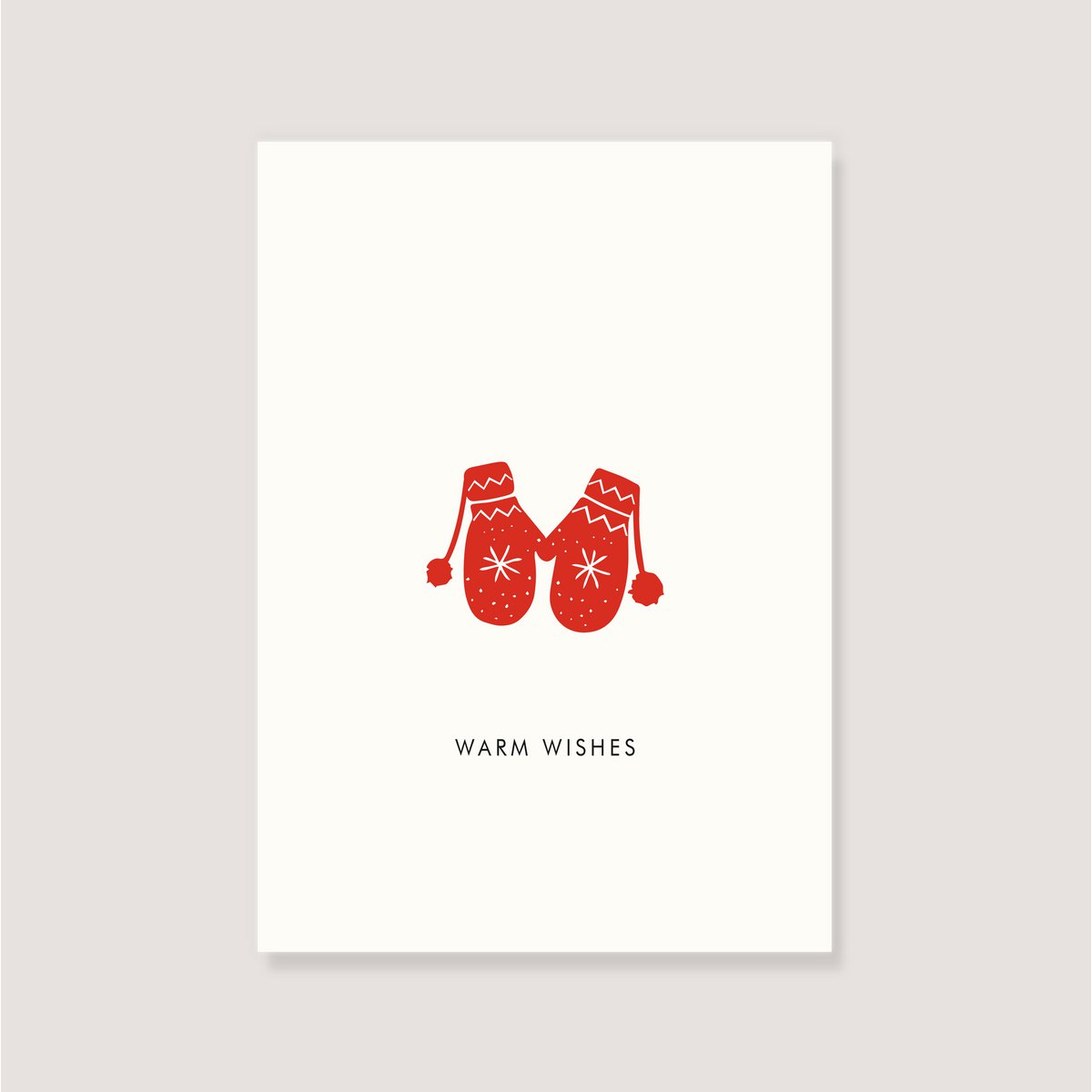 Postkarte -  "Handschuhe - Warm Wishes"