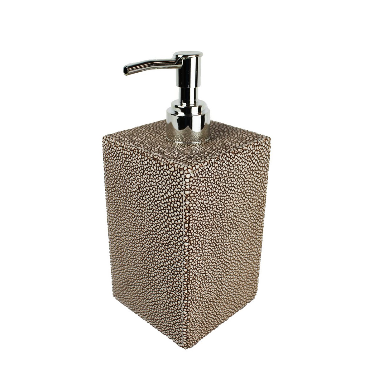 Soap dispenser faux leather stingray brown dispenser imitation leather