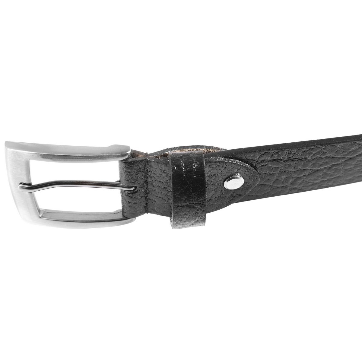 Leonardo Verrelli genuine leather belt, black, can be shortened, 140 cm