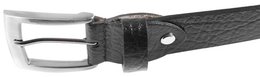 Leonardo Verrelli genuine leather belt, black, can be shortened, 140 cm