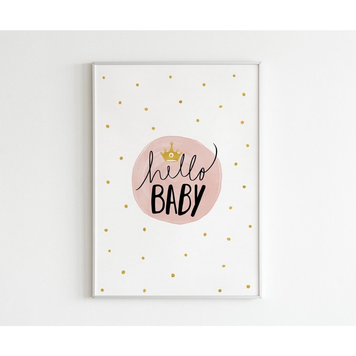 Póster Hello Baby (rosa)
