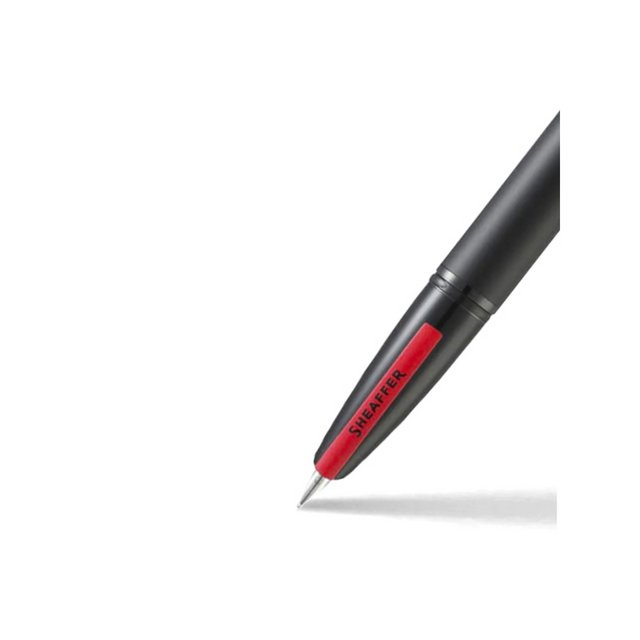 Vulpen SHEAFFER Icon E9108 F Mattschwarz lackierte rote PVD-Besätze