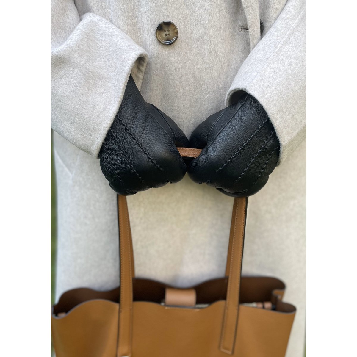 JESS – handschoenen van geitenleer met voering van kasjmierwol - touch-functie