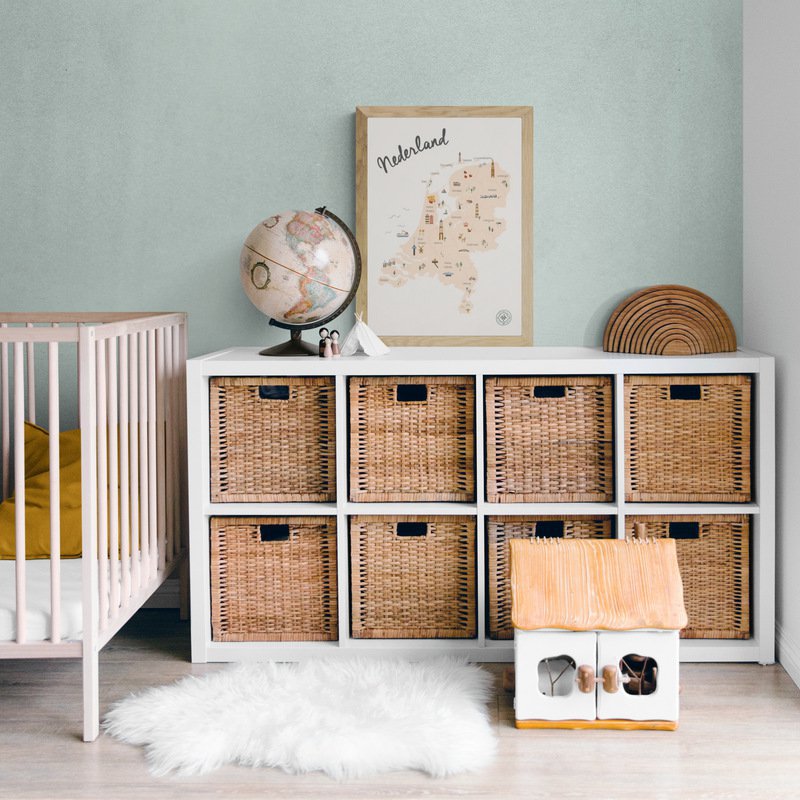 Netherlands - Children's Room Map Poster - Beige