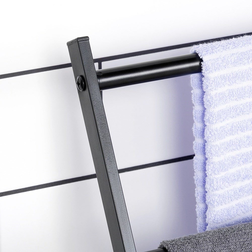 Towel Stand Metal Black