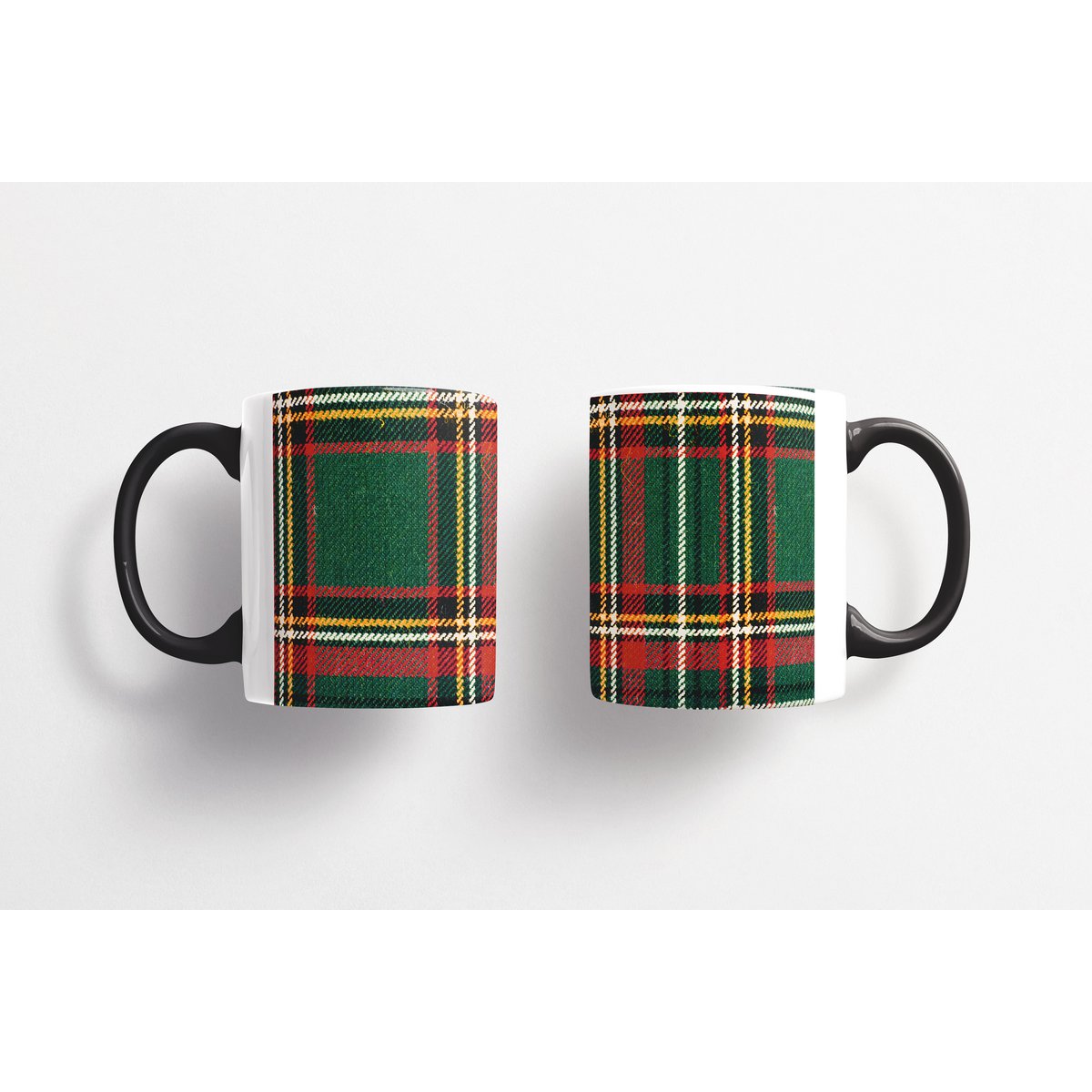 Tazza in Ceramica Tartan 325ml - QUADRATI VERDE/ROSSO
