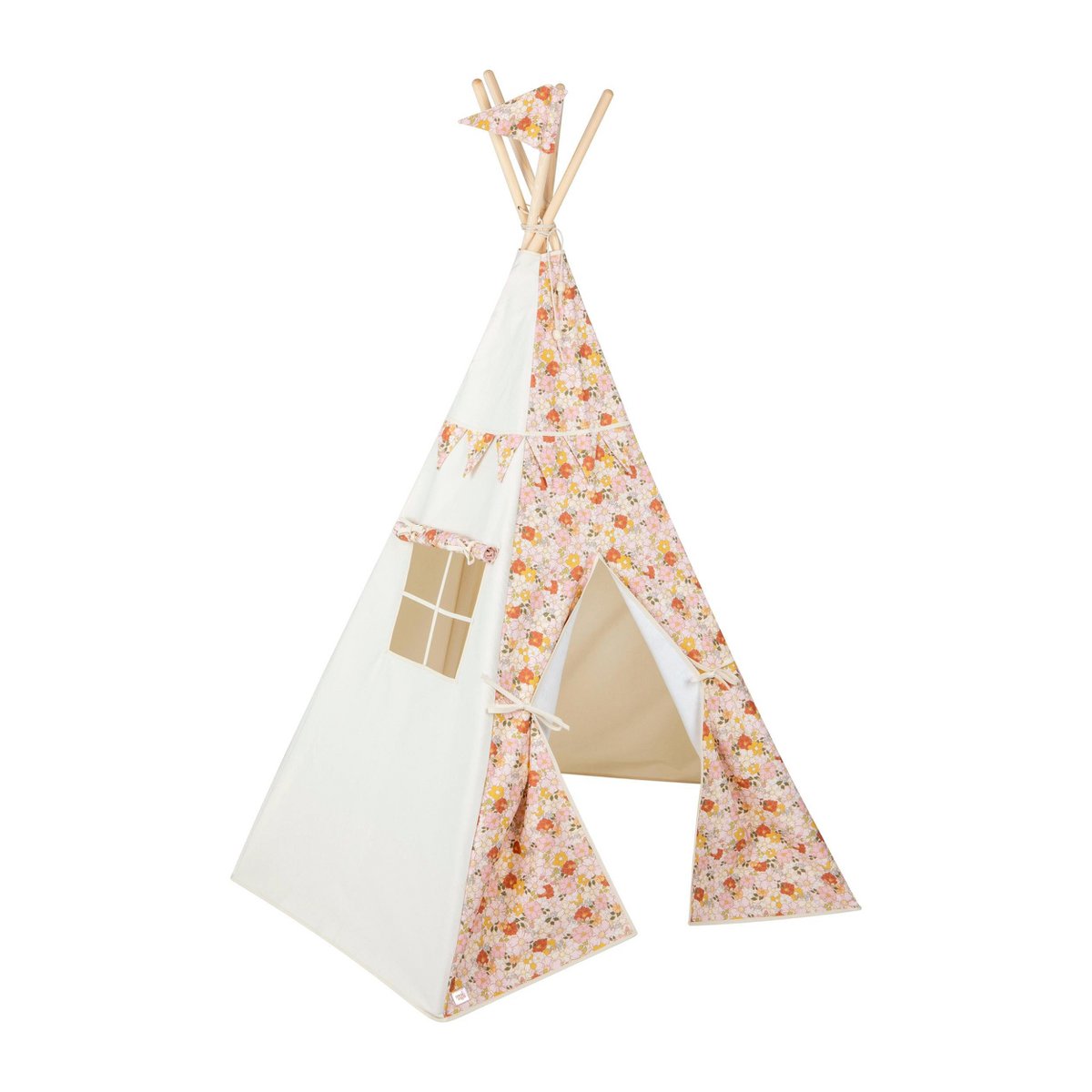 Ensemble de tipi et de tapis «Garden de printemps», cadeau pour enfants, tente de tipi pour enfants, de haute qualité, faite à la main, tipi avec tapis, tente de tipi pour fille