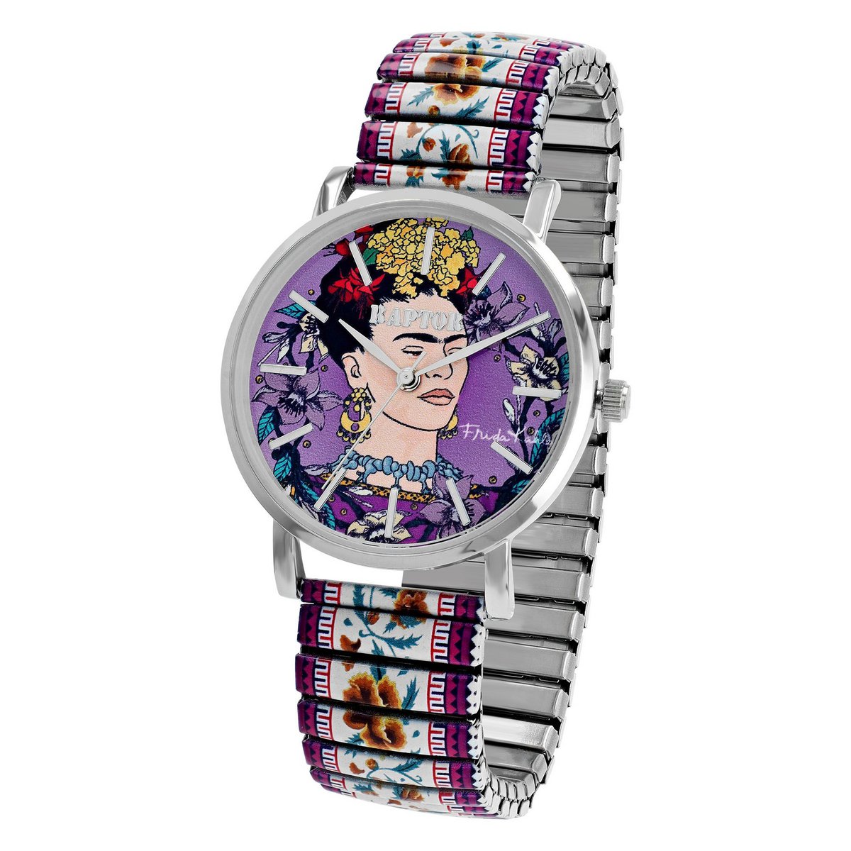 Montre-bracelet Raptor pour femme "Frida Kahlo Edition" avec cordon